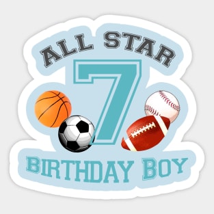 Sports birthday 7 Sticker